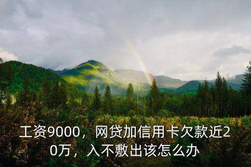 工資9000，網(wǎng)貸加信用卡欠款近20萬，入不敷出該怎么辦
