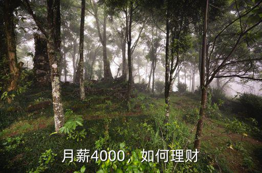 月薪4000，如何理財(cái)
