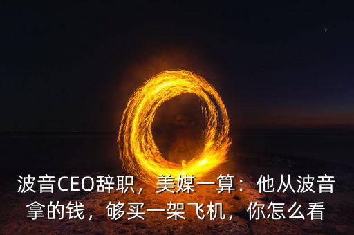 波音CEO辭職，美媒一算：他從波音拿的錢，夠買一架飛機(jī)，你怎么看
