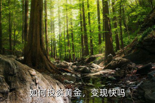 如何投資黃金，變現(xiàn)快嗎