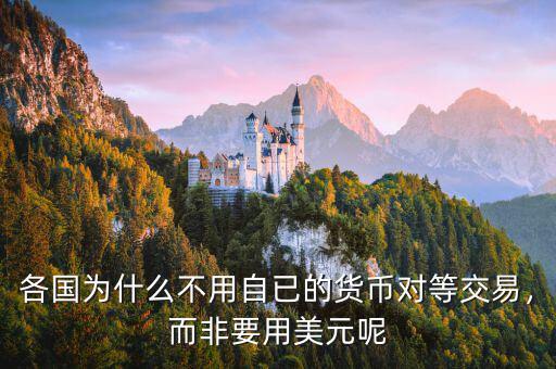 各國為什么不用自已的貨幣對等交易，而非要用美元呢
