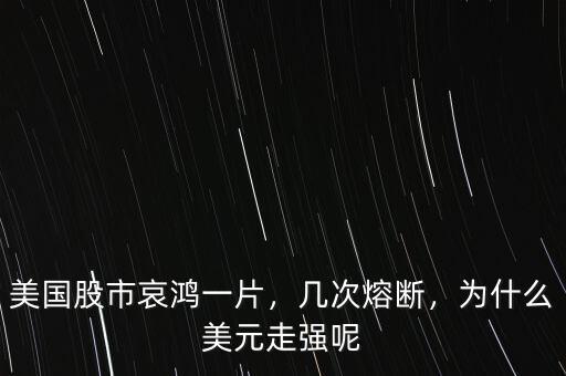 美國股市哀鴻一片，幾次熔斷，為什么美元走強呢