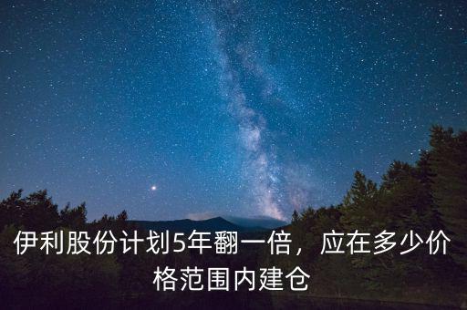 伊利股份計(jì)劃5年翻一倍，應(yīng)在多少價(jià)格范圍內(nèi)建倉