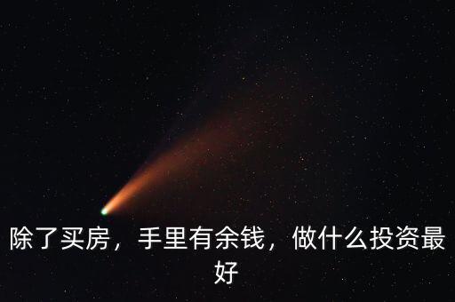 除了買房，手里有余錢，做什么投資最好