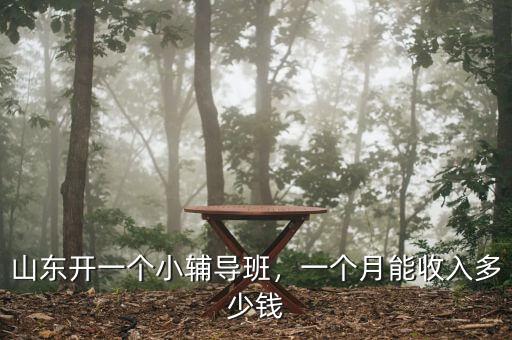 山東開一個小輔導班，一個月能收入多少錢
