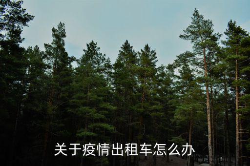 關于疫情出租車怎么辦