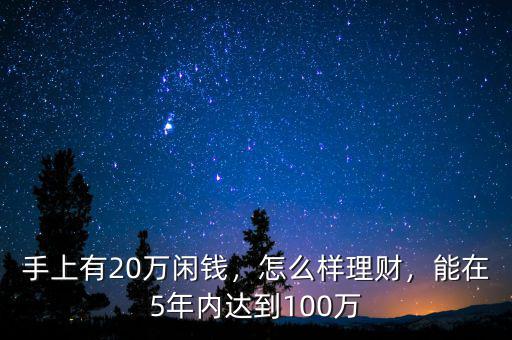 手上有20萬閑錢，怎么樣理財(cái)，能在5年內(nèi)達(dá)到100萬