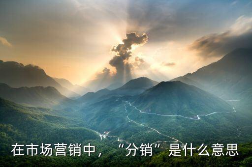 在市場營銷中，“分銷”是什么意思