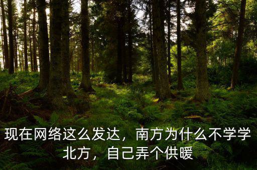 現(xiàn)在網(wǎng)絡這么發(fā)達，南方為什么不學學北方，自己弄個供暖