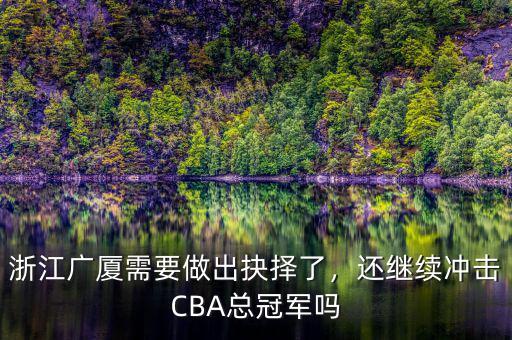 浙江廣廈需要做出抉擇了，還繼續(xù)沖擊CBA總冠軍嗎