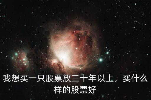 我想買一只股票放三十年以上，買什么樣的股票好