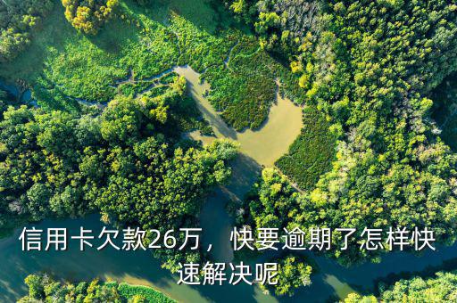 信用卡欠款26萬，快要逾期了怎樣快速解決呢
