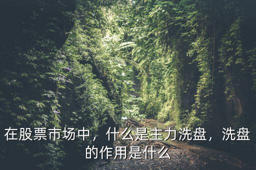 在股票市場(chǎng)中，什么是主力洗盤，洗盤的作用是什么