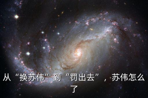 從“換蘇偉”到“罰出去”，蘇偉怎么了