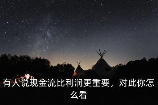 有人說現(xiàn)金流比利潤更重要，對此你怎么看