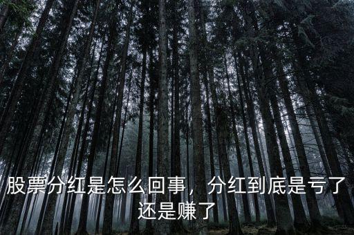 股票分紅是怎么回事，分紅到底是虧了還是賺了