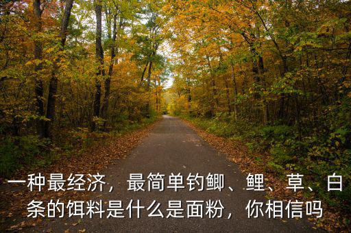 一種最經濟，最簡單釣鯽、鯉、草、白條的餌料是什么是面粉，你相信嗎