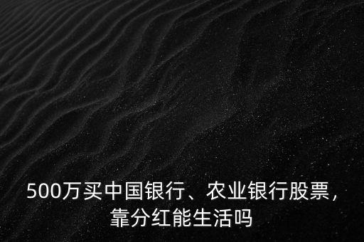 500萬買中國銀行、農(nóng)業(yè)銀行股票，靠分紅能生活嗎
