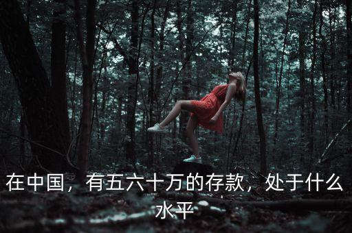 在中國，有五六十萬的存款，處于什么水平