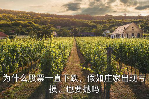 為什么股票一直下跌，假如莊家出現(xiàn)虧損，也要拋嗎