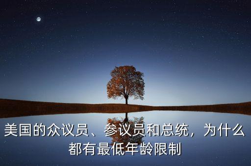 美國的眾議員、參議員和總統(tǒng)，為什么都有最低年齡限制