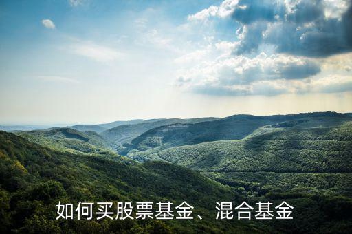 如何買股票基金、混合基金