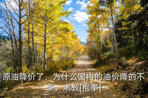 原油降價(jià)了，為什么國(guó)內(nèi)的油價(jià)降的不多，求教[抱拳]