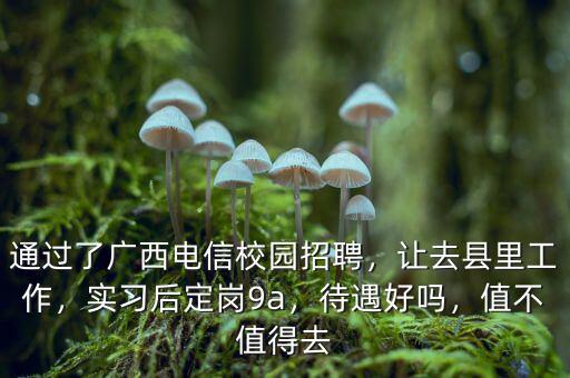 通過了廣西電信校園招聘，讓去縣里工作，實(shí)習(xí)后定崗9a，待遇好嗎，值不值得去