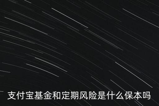 支付寶基金和定期風險是什么保本嗎