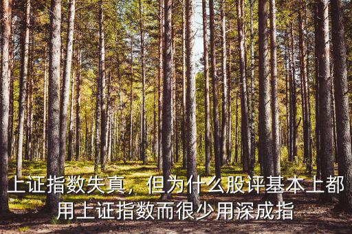 上證指數(shù)失真，但為什么股評基本上都用上證指數(shù)而很少用深成指