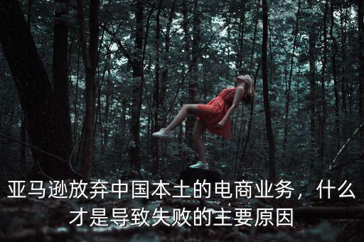 亞馬遜放棄中國(guó)本土的電商業(yè)務(wù)，什么才是導(dǎo)致失敗的主要原因
