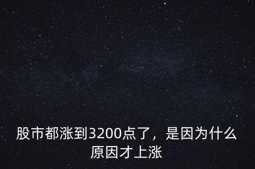 股市都漲到3200點了，是因為什么原因才上漲