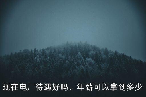 現(xiàn)在電廠待遇好嗎，年薪可以拿到多少