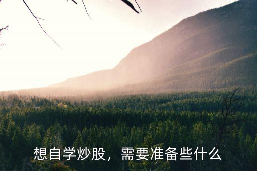 想自學(xué)炒股，需要準(zhǔn)備些什么