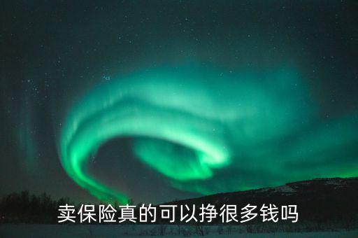 賣(mài)保險(xiǎn)真的可以掙很多錢(qián)嗎