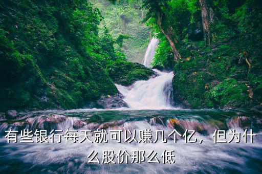 有些銀行每天就可以賺幾個(gè)億，但為什么股價(jià)那么低