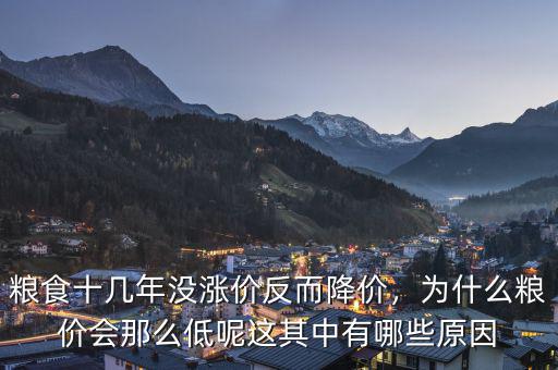 糧食十幾年沒漲價反而降價，為什么糧價會那么低呢這其中有哪些原因