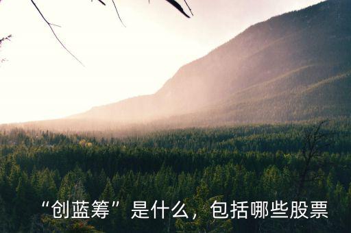 “創(chuàng)藍(lán)籌”是什么，包括哪些股票
