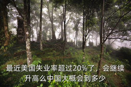 最近美國失業(yè)率超過20%了，會繼續(xù)升高么中國大概會到多少