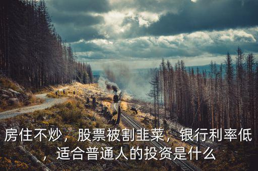 房住不炒，股票被割韭菜，銀行利率低，適合普通人的投資是什么