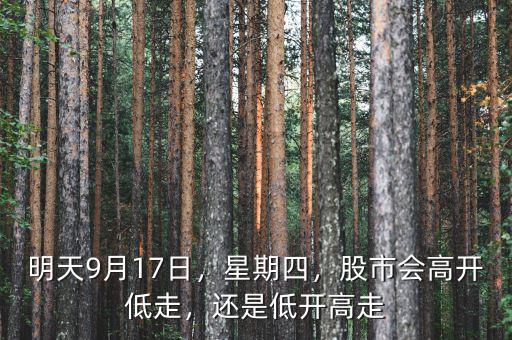 明天9月17日，星期四，股市會高開低走，還是低開高走