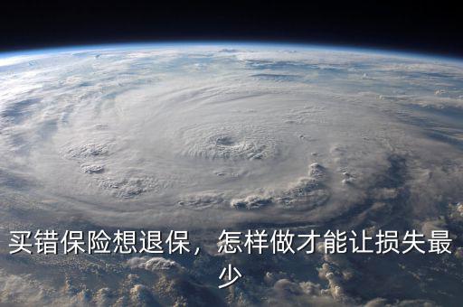 想退保怎么損失最小,買(mǎi)錯(cuò)保險(xiǎn)想退保