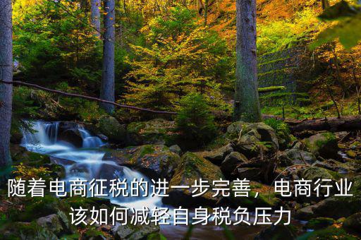 隨著電商征稅的進(jìn)一步完善，電商行業(yè)該如何減輕自身稅負(fù)壓力