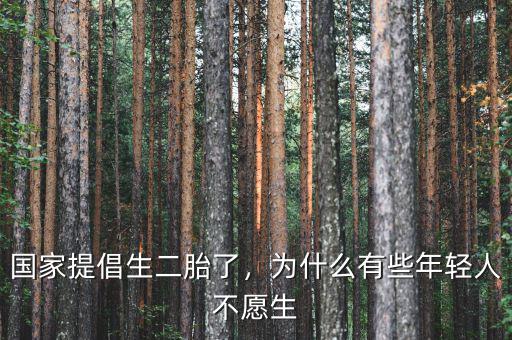 國家提倡生二胎了，為什么有些年輕人不愿生
