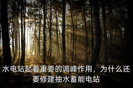 水電站起著重要的調峰作用，為什么還要修建抽水蓄能電站