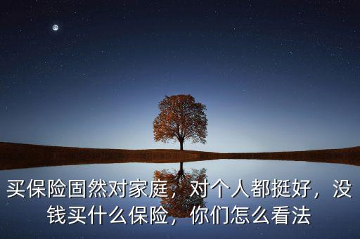 買保險(xiǎn)固然對(duì)家庭，對(duì)個(gè)人都挺好，沒(méi)錢買什么保險(xiǎn)，你們?cè)趺纯捶? class=