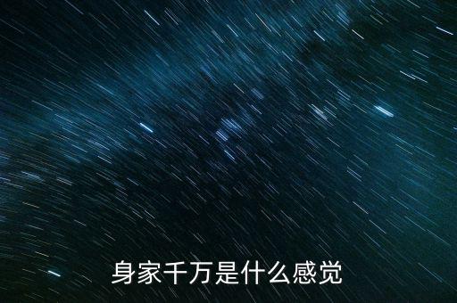 身家千萬(wàn)是什么感覺