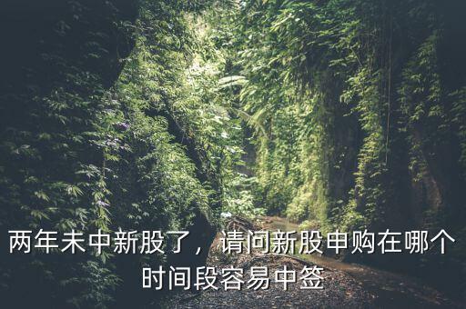 兩年未中新股了，請(qǐng)問(wèn)新股申購(gòu)在哪個(gè)時(shí)間段容易中簽