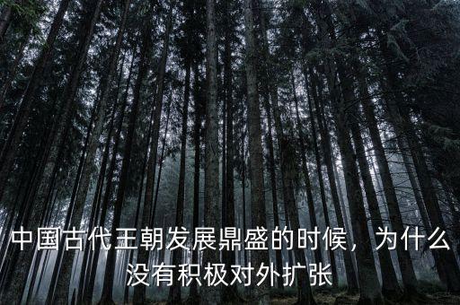 中國古代王朝發(fā)展鼎盛的時候，為什么沒有積極對外擴張