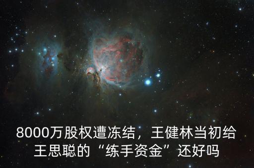 8000萬股權(quán)遭凍結(jié)，王健林當(dāng)初給王思聰?shù)摹熬毷仲Y金”還好嗎